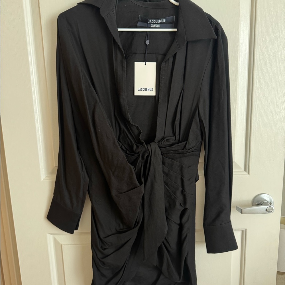 Jacquemus Elegant Black Long Sleeve Dress
